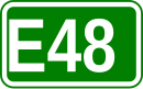 Zeichen der Europastraße 48