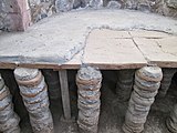 Detall del caldarium de les termes prop de Garni