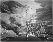 Naval-Coast Guard base prominent in the foreground, circa 1917-1947