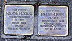 Malvine + Edmund Husserl, Stolpersteine in der Freiburger Lorettostraße 40