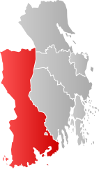 Lage der Kommune in der Provinz Vestfold