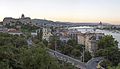 * Nomination Buda Castle and surrounding area in the evening. --Mgimelfarb 18:51, 17 August 2016 (UTC)  Comment Fringes should be removed.--Ermell 07:29, 18 August 2016 (UTC) Comment How about now? --Mgimelfarb 16:03, 18 August 2016 (UTC) * Promotion o.k. for me now --Ermell 07:06, 19 August 2016 (UTC)