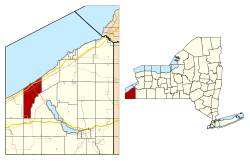 Location within Chautauqua County and New York