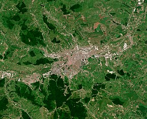 Zona metropolitană Cluj-Napoca din satelit