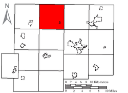 Location of Palmer Township in Putnam County