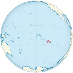  ပစ်ကိန်ကျွန်းစု၏ တည်နေရာ  (အနီရောင်ဖြင့်ဝိုင်းထား) ပစိဖိတ်သမုဒ္ဒရာအတွင်း  (အပြာနုရောင်)