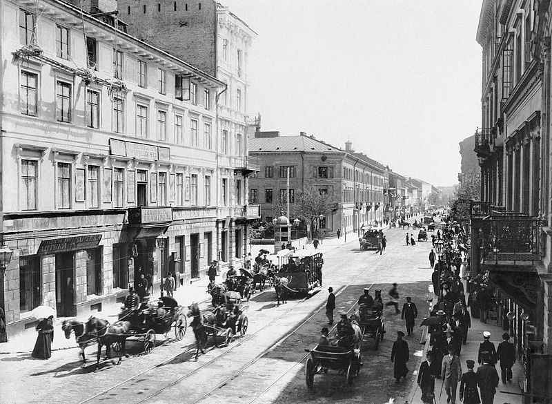 File:Stanisław Kazimierz Kossakowski - Widok z balkonu pałacu Kossakowskich w Warszawie 1900.jpg