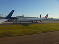 Taxiing planes at São Paulo/Guarulhos International Airport