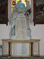 Ange de la Reconnaissance couronnant un soldat (monument aux morts de 1914-1918)