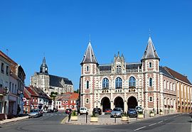 The town centre of Auxi-le-Château