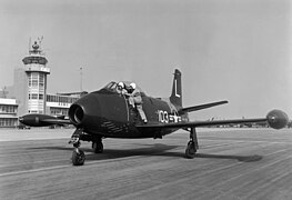 Naval Reserve North American FJ-1 Fury at NAS Los Alamitos, circa 1950