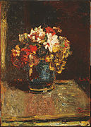 Flowers in a Blue Vase, c. 1875. Clark Art Institute