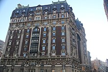 The western facade of the Dorilton as seen from across Broadway