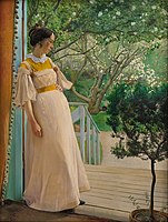L.A. Ring, At the French Windows; The Artist's Wife, 1897