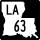 Louisiana Highway 63 marker