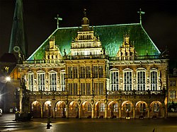 ådhuset och Rolandstatyn i Bremen