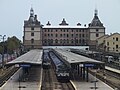 Trains waiting to depart Haydarpaşa station.