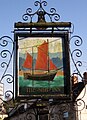 The Ship Inn sign at Brimscombe featuring a Severn Trow