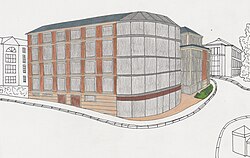 An artist's impression of the new hotel / apartment complex at the former Chesterfield Royal Hospital (Durrant Road elevation).