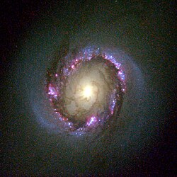 ハッブル宇宙望遠鏡で撮影したNGC 4314の銀河核スターバースト環