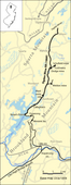 Map of the Ogden Mine Railroad.