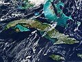 Kuba und Jamaica, Satellitenbild der NASA