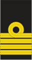 Galones de capitán de navío de la Armada Nacional del Uruguay.