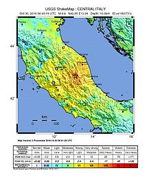 Shakemap Earthquake 30 Oct 2016 Italy.jpg