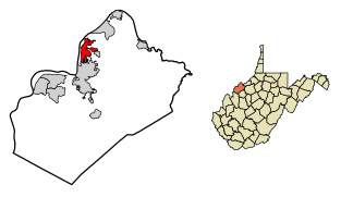 Wood County West Virginia Incorporated and Unincorporated areas Vienna Highlighted.svg