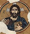 Pantokrator, Kristus som allherskar. Kuppelmosaikk frå klosterkyrkja i Daphni i Hellas frå 1100-talet.