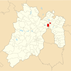 Location of Tultitlán in the State of Mexico