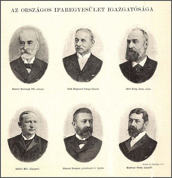 File:Az Országos Iparegyesület igazgatósága, elnökök, alelnökök, jogász, pénztáros. Vasárnapi Ujság, 1893.jpg