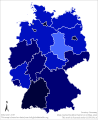 HDI map of German states in 2018