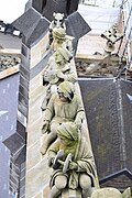 Eni izmed zelo okrašenih ločnih opornikov stolnice sv. Janeza, 's-Hertogenbosch, Nizozemska