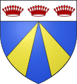 The arms of Jacques d'Étampes (1590–1668), Marshal of France, feature two piles in point issued from the base, or in chevron