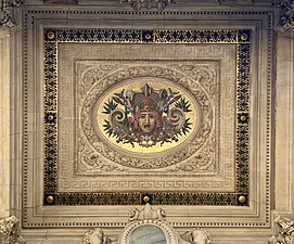 Neoclassical meander border on a ceiling of the Palais Garnier, Paris, by Charles Garnier, 1860–1875[10]