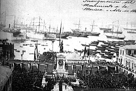 Inauguration of the Navy Memorial in Valparaíso, 1886