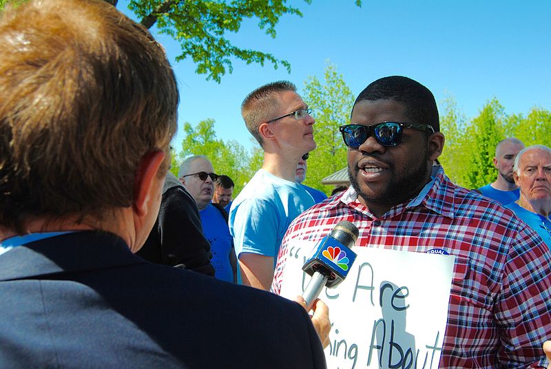 File:Demonstration in favour of same sex marriage about Obergefell v. Hodges in front of SCOTUS 07.jpg