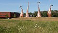 Rijen, la sculpture: de Margrieten (les Marguerites) dessinéé par Paul Veroude