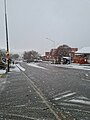 Roslyn Village enduring heavy snowfall - Roslyn, Dunedin. July 2023