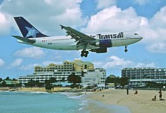 Air Transat, side, Sint Maarten