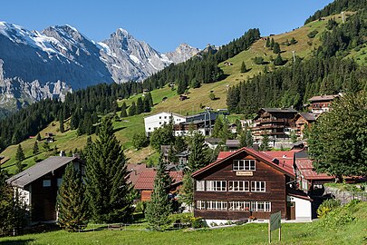 Blick westwärts über das Sefinental zum Gspaltenhorn