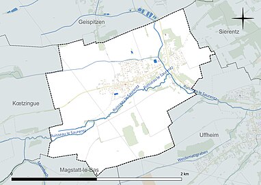 Carte hydrographique de la commune