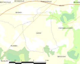 Mapa obce Carsix