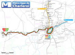 Plan du réseau de Charleroi