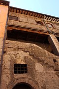 A rare example of a half-timbered house in Central Italy, in Spoleto, Umbria