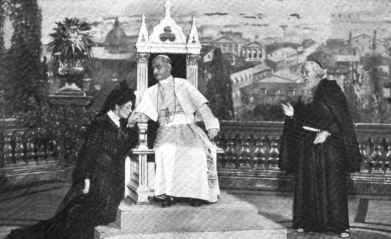 File:Viola Allen (1867–1948) as Roma and Edmund Milton Holland (1848–1913) as Pope Pius X in The Eternal City.png