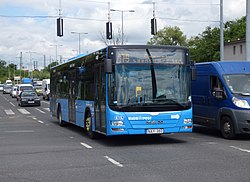 179-es busz a Közvágóhídnál