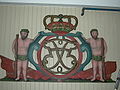 Norsk bokmål: Fredrik den 5's monogram i Beiarn kirke English: Frederik V