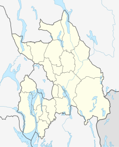 Mapa konturowa Akershusu, w centrum znajduje się punkt z opisem „Åneby”